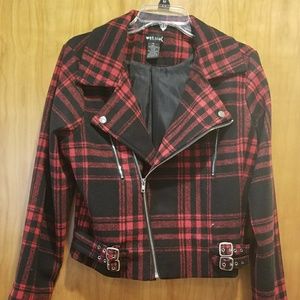 Red and Black Plaid Jacket